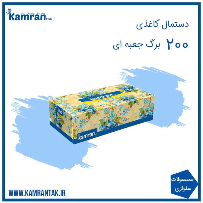 فروش عمده دستمال کاغذی جعبه ای کامران تک عکس شماره 2