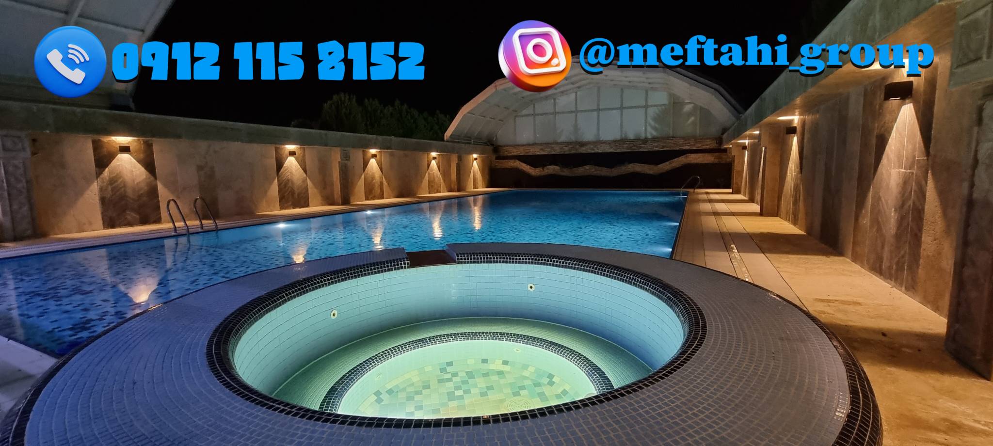 چراغ‌های استخری لوکس: تجربه‌ای بی‌نظیر از نورپردازی ضدآب برای استخرهای شما عکس شماره 10