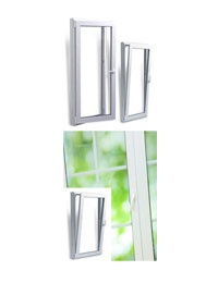 پنجره دو جداره دو حالته upvc
