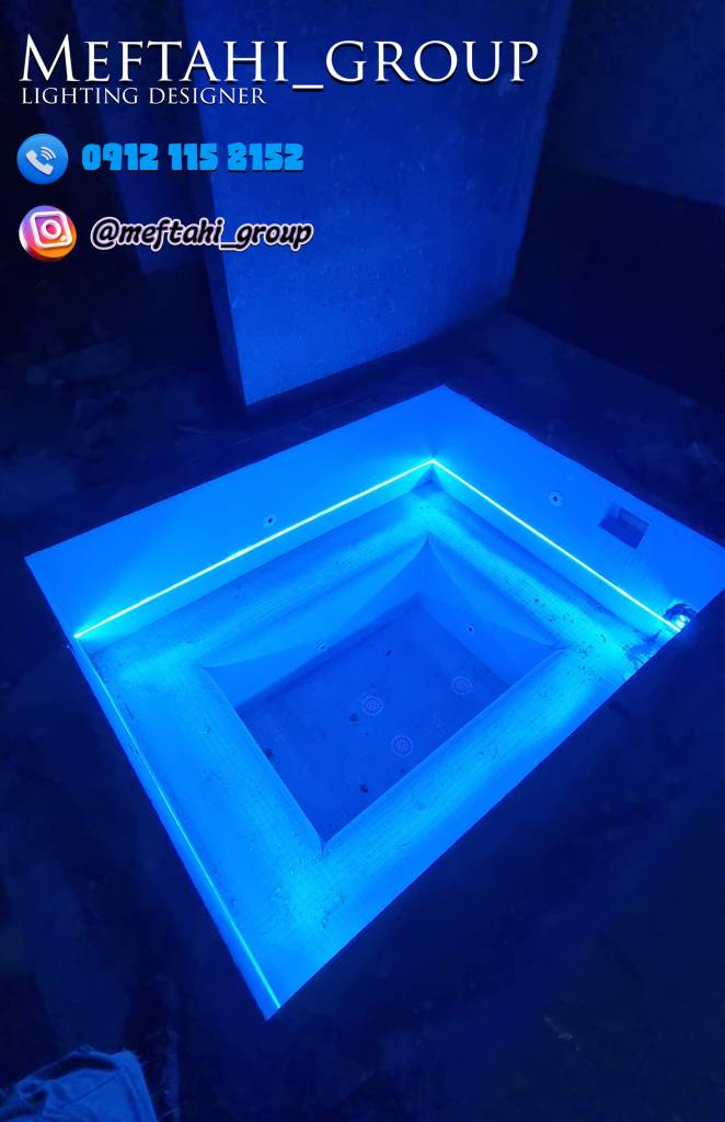 چراغ‌های استخری لوکس: تجربه‌ای بی‌نظیر از نورپردازی ضدآب برای استخرهای شما عکس شماره 5
