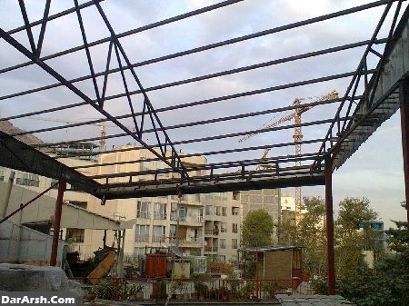 اجرای سقف شیبدار-پوشش سقف شیبدار-آردواز-پوشش سقف سوله