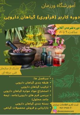 دوره های آموزش گیاهان داروئی و طب سنتی با مدرک فنی و حرفه ای