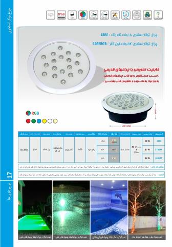 چراغ توکار استخری فول کالر مدل 54RERGB