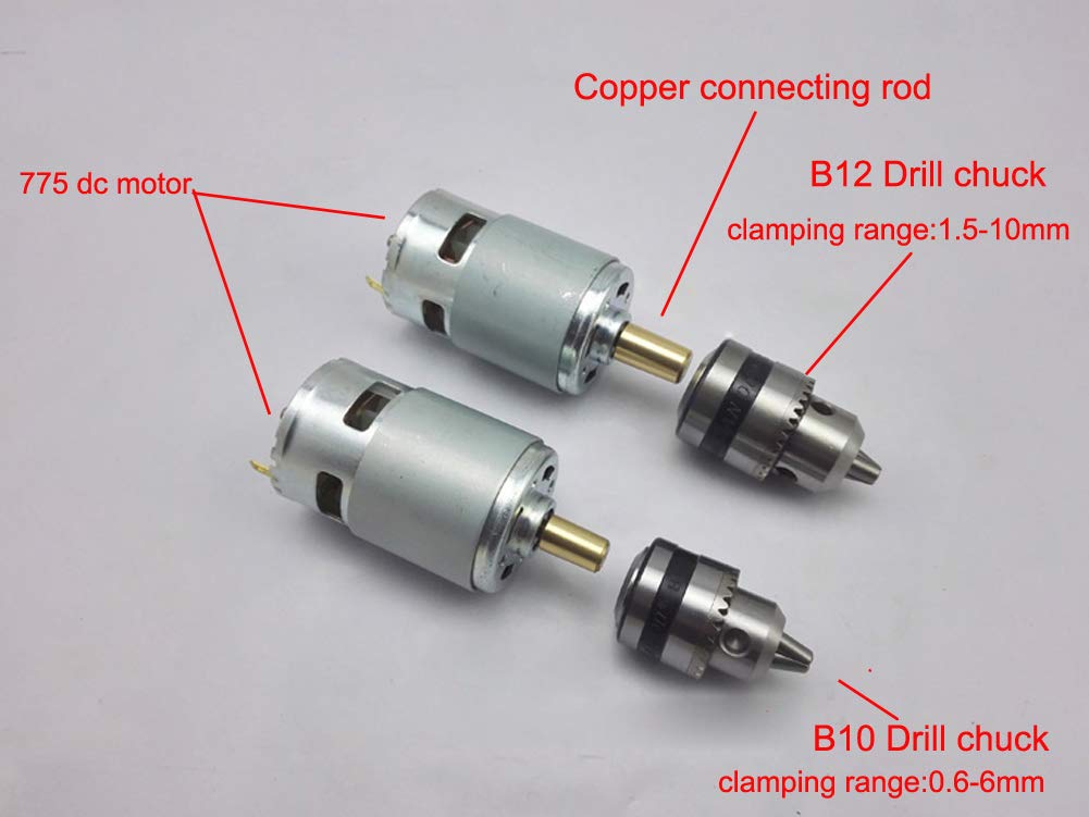 مجموعه اسپیندل 12V24V DC دور بالا 775 و سه نظام 1.5mm الی 10mm