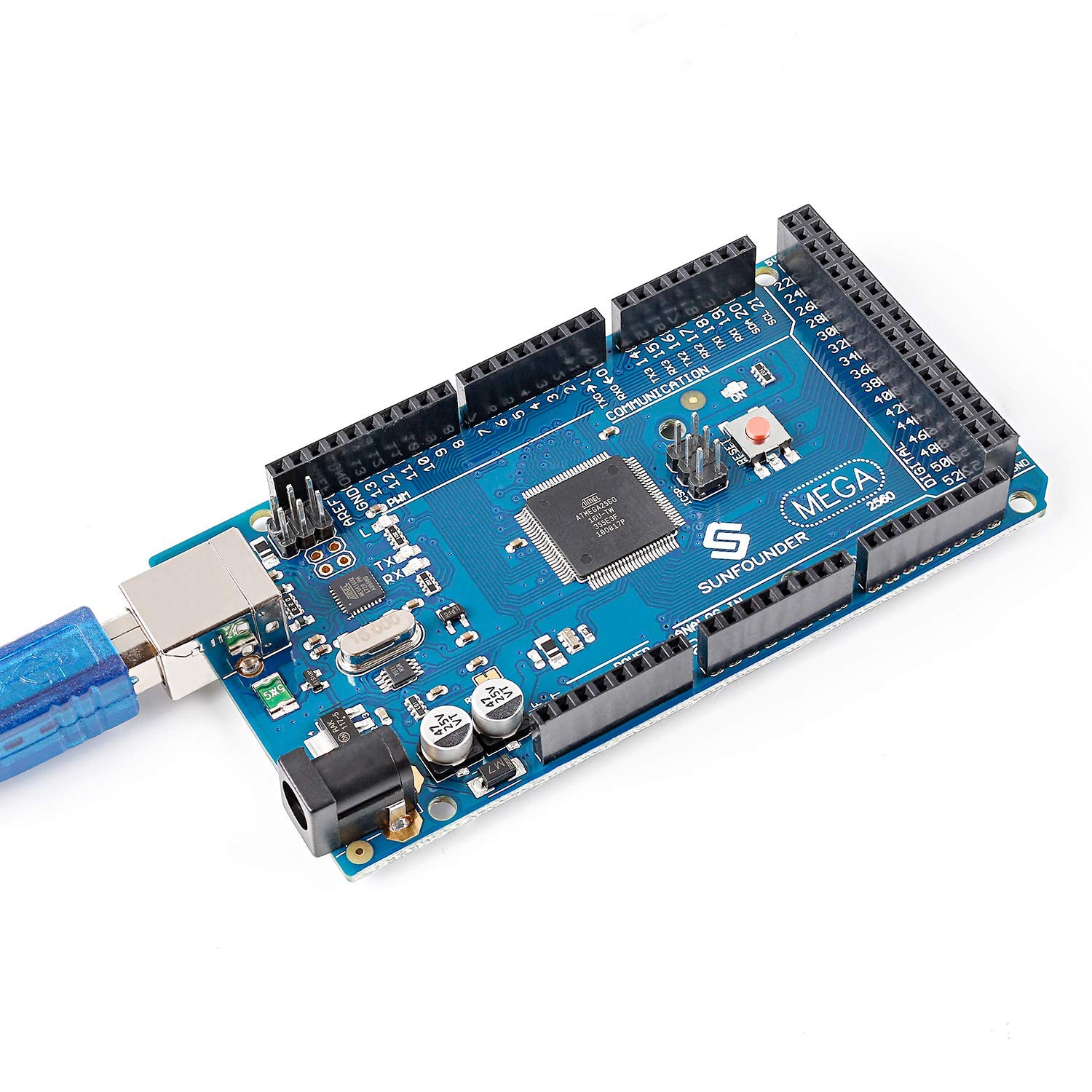 برد آردوینو MEGA R3 دارای پردازنده مرکزی ATMega2560