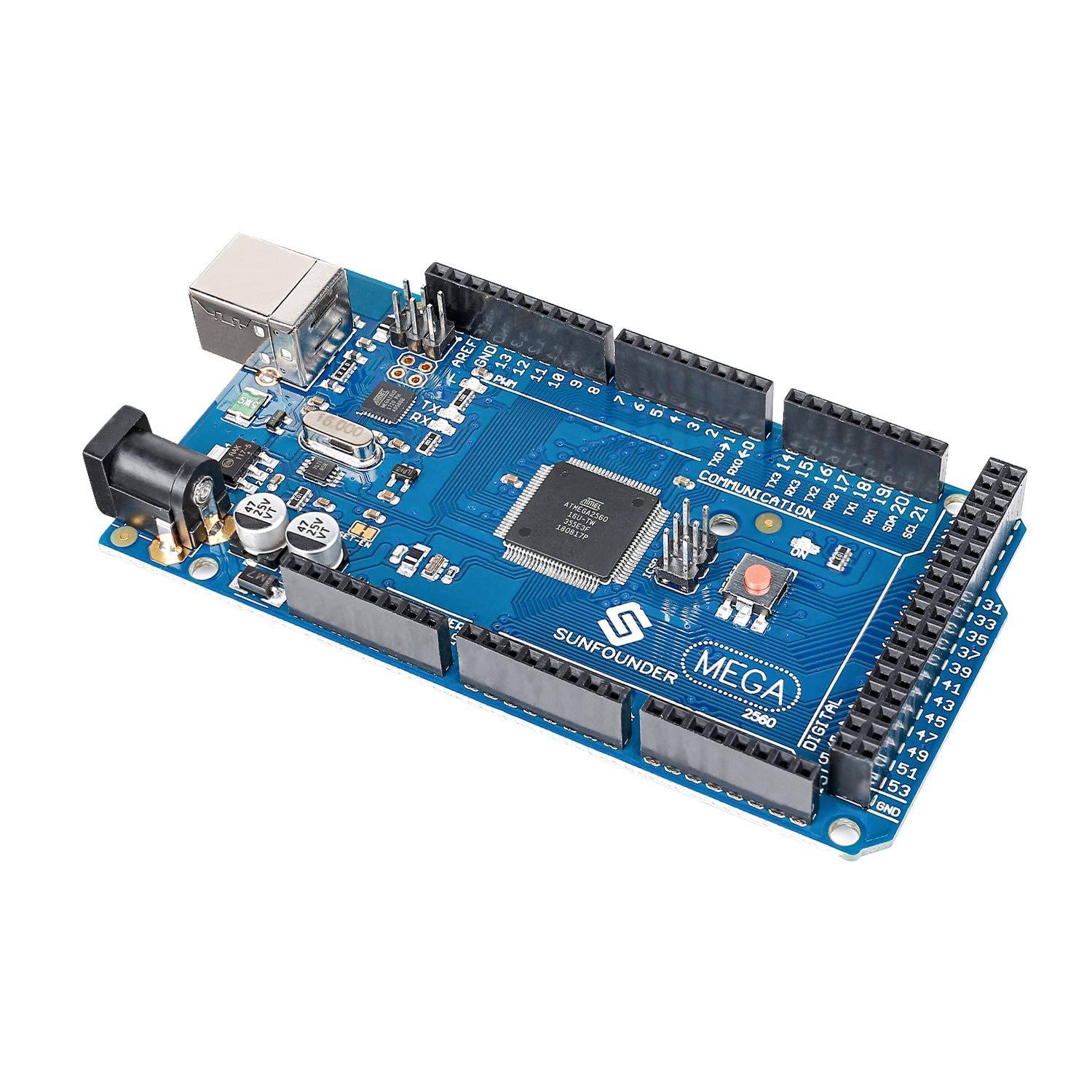 برد آردوینو MEGA R3 دارای پردازنده مرکزی ATMega2560