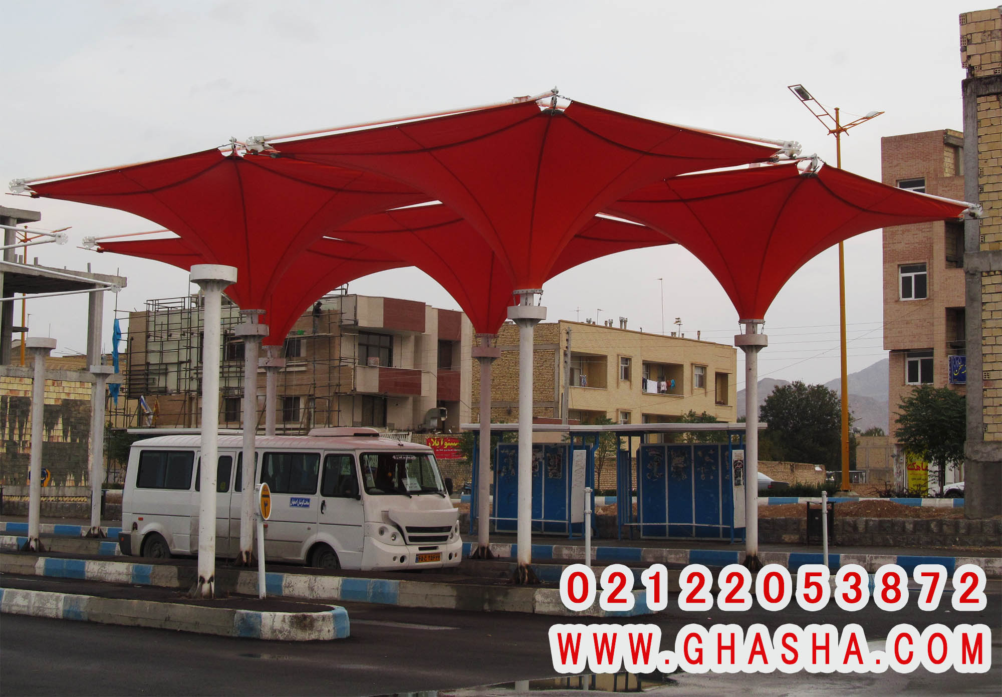 سایبان متحرک , سایبان پارچه ای , سایه بان پارکینگ 