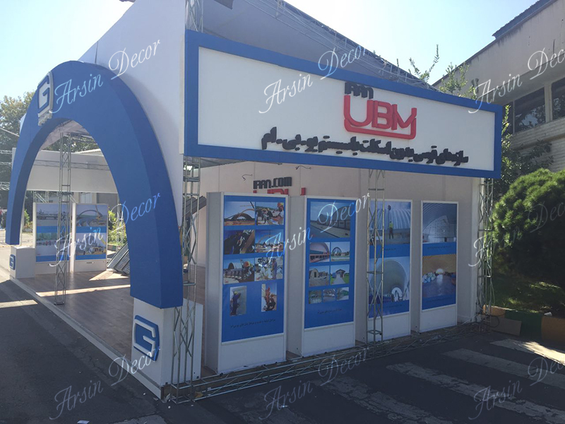 دکور غرفه شرکت غرب استیل