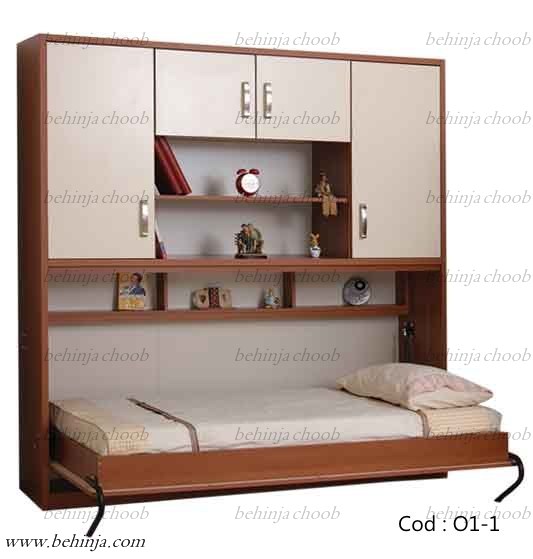تخت خواب افقی تاشو|تخت افقی دیواری|بهین جا|09126183871