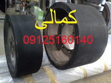 روکش چرخ های توپرصنعتی با لاستیک