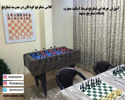 کلاس آموزش شطرنج در بهترین مدرسه شطرنج
