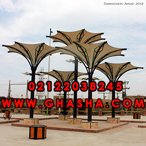سایبان متحرک , سایبان پارچه ای , سایه بان پارکینگ 